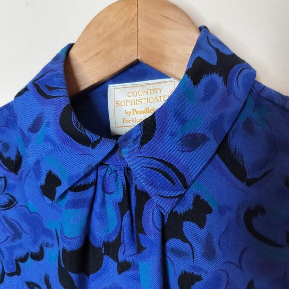 Vintage Pendleton Country Sophisticates Blouse Floral - Picture 6 of 11